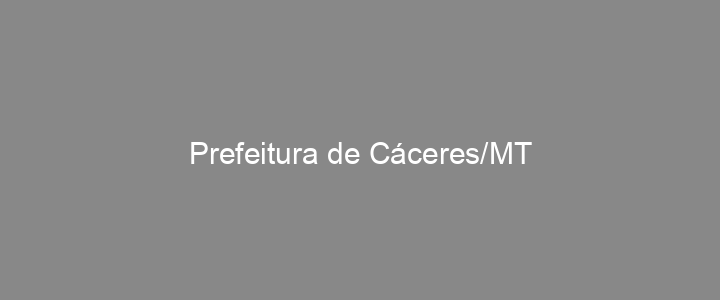 Provas Anteriores Prefeitura de Cáceres/MT